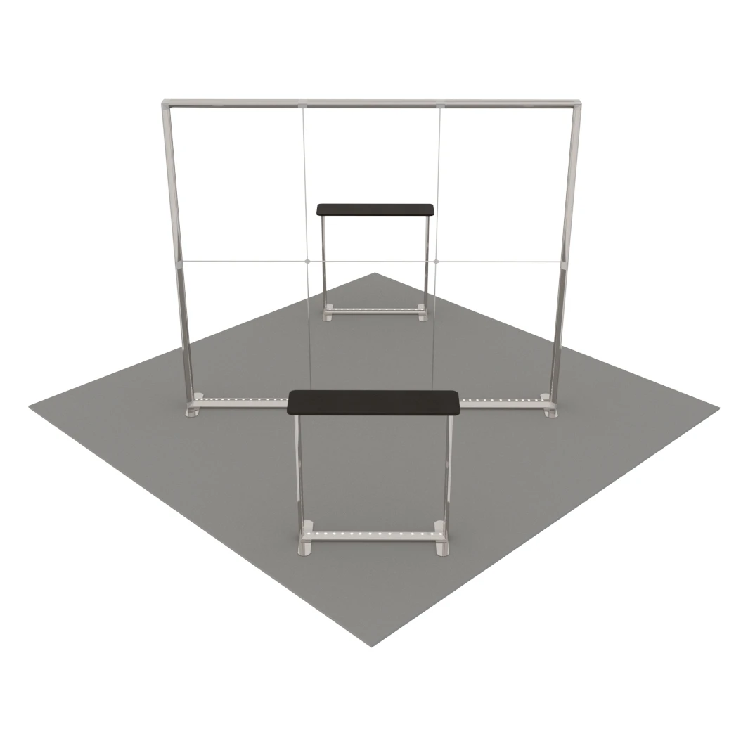 Stand d'exposition LED LUNIX™ 4×4 m en îlot – vue 2