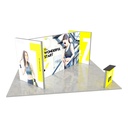 Stand d'exposition LED LUNIX™ 5×5 m en îlot – vue 1