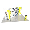 Stand d'exposition LED LUNIX™ 6×6 m en îlot – vue 1