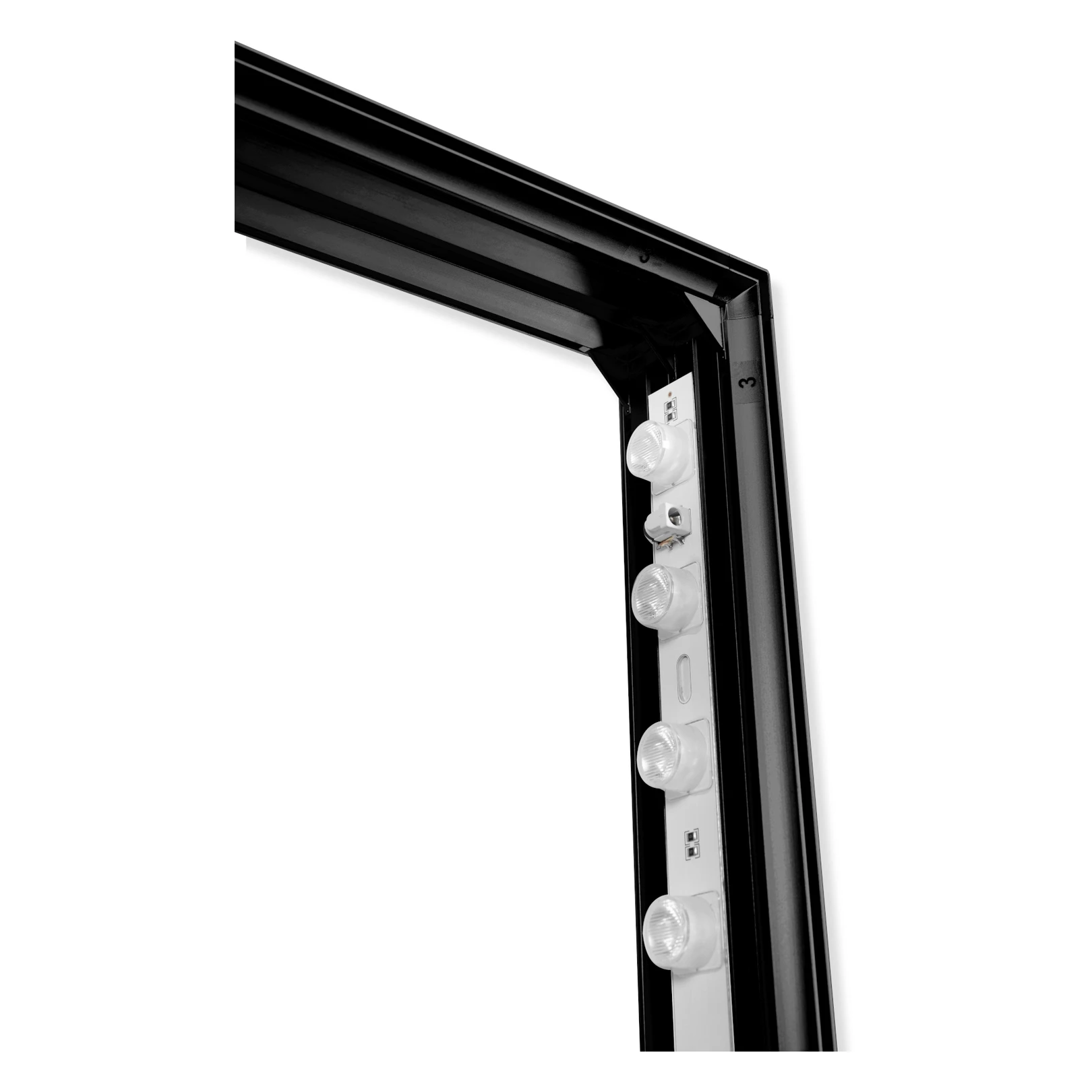 Mur d'images LED BOX™ structure noire – vue 3