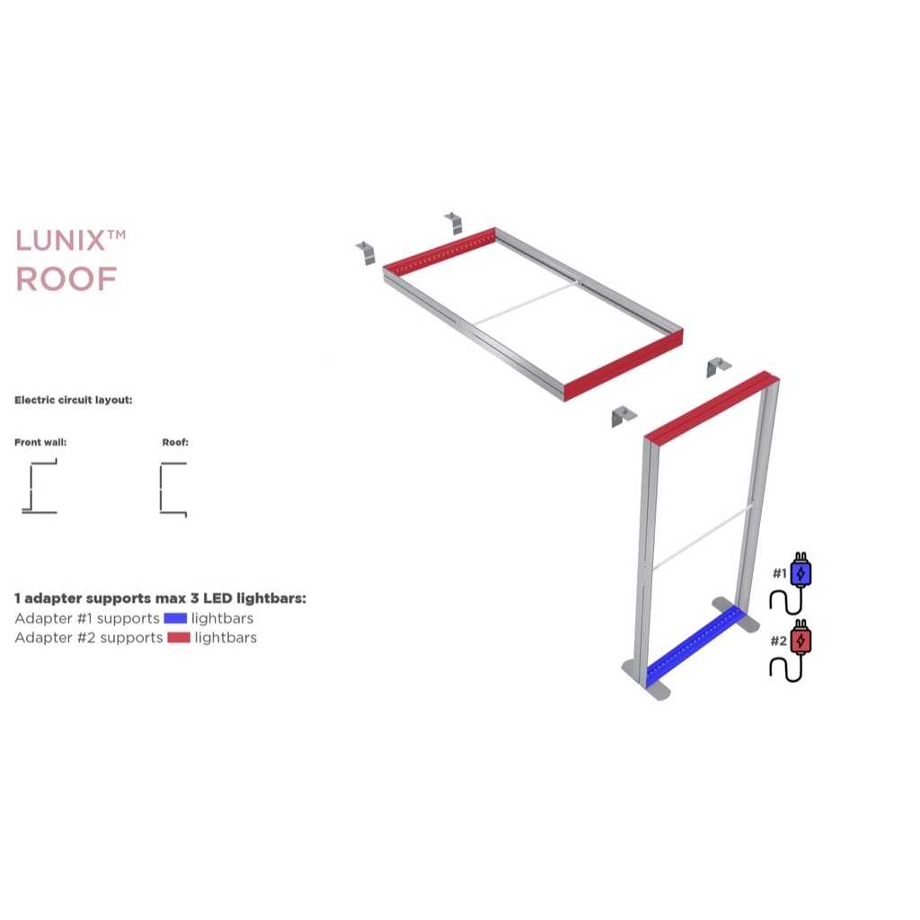 Toit pour stand d'exposition LUNIX™ – vue 7